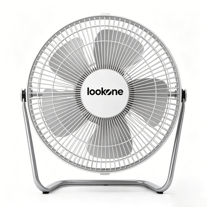 lookone Portable Metal Desk Fan, 3-Speed Adjustable Small Personal Fan, Ultra Quiet Operation, Compact Table Fan for Home, Office, Bedroom, Dorm, Outdoor Use
