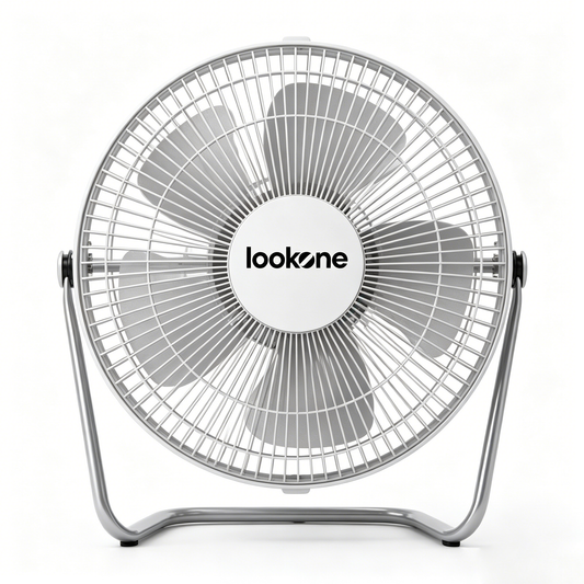 lookone Portable Metal Desk Fan, 3-Speed Adjustable Small Personal Fan, Ultra Quiet Operation, Compact Table Fan for Home, Office, Bedroom, Dorm, Outdoor Use