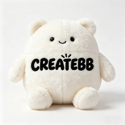 CREATEBB Squishmallow-Style Cute Bear Plush Toy, Ultra-Soft Fluffy Stuffed Animal Pillow, Huggable Plushie for Kids & Adults, Perfect Gift for Birthdays, Christmas & Home Decor