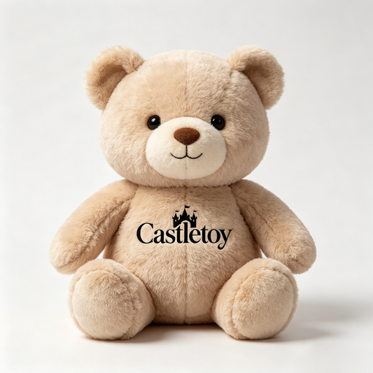 【Castletoy Classic Khaki Teddy Bear】—— Warm Companion Plush Gift for All Ages