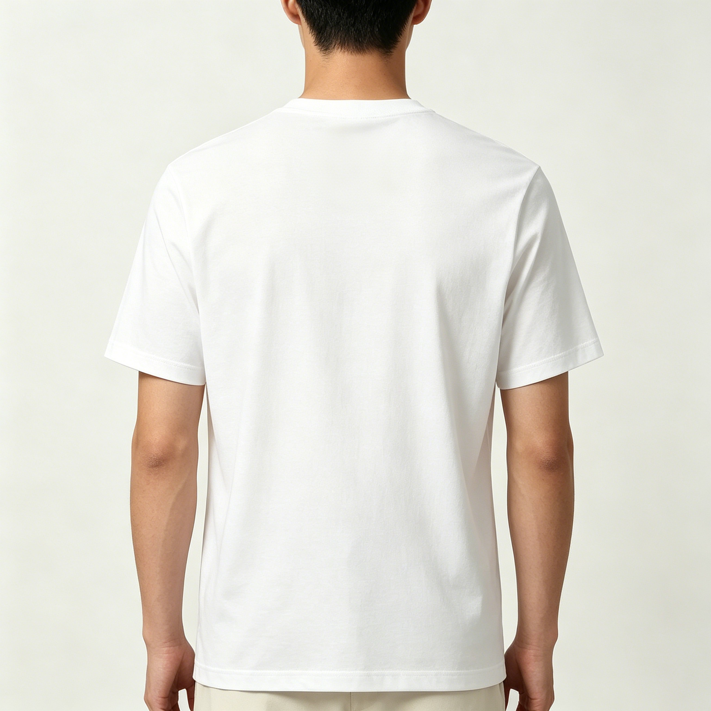 Sumfairy Men's Classic Crew Neck Short Sleeve T-Shirt, Premium Soft Cotton Basic Plain Tee, Loose Fit Breathable Casual Top for Daily Workout Streetwear
