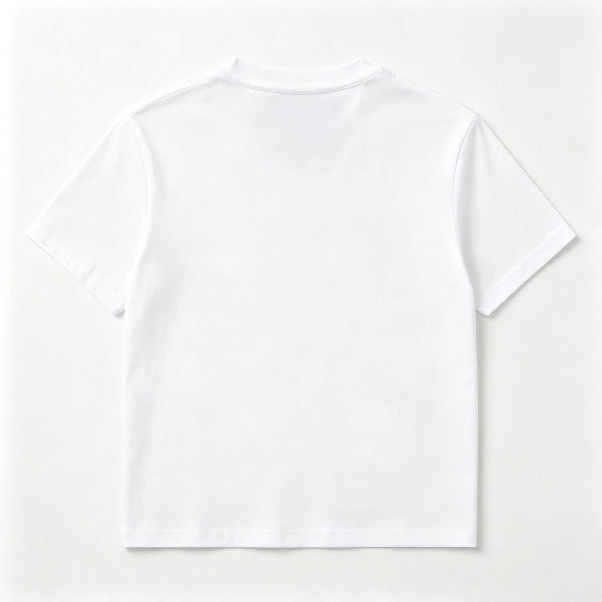 Ringnow Casual Cropped T‑Shirt, Classic Crewneck Short Sleeve Basic Crop Top
