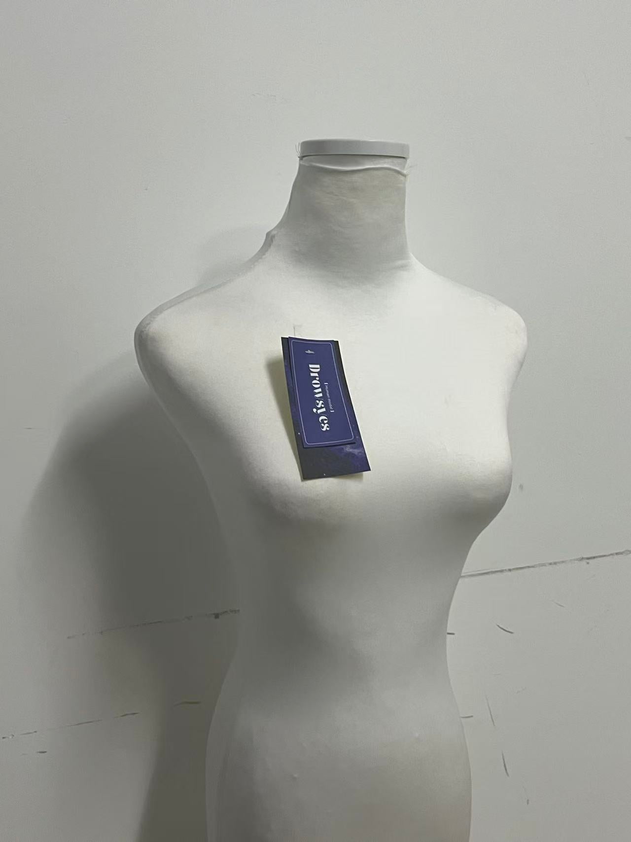 Drowsyes Female Half Body Cloth Covered Mannequin, Dress Form for Clothing Display, Detachable Neck Design for Boutiques & Window Shows