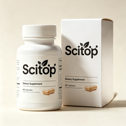 Scitop Natural Adult Daily Wellness Dietary Supplement, Gentle Stomach-Friendly Plant Nutrient Capsules