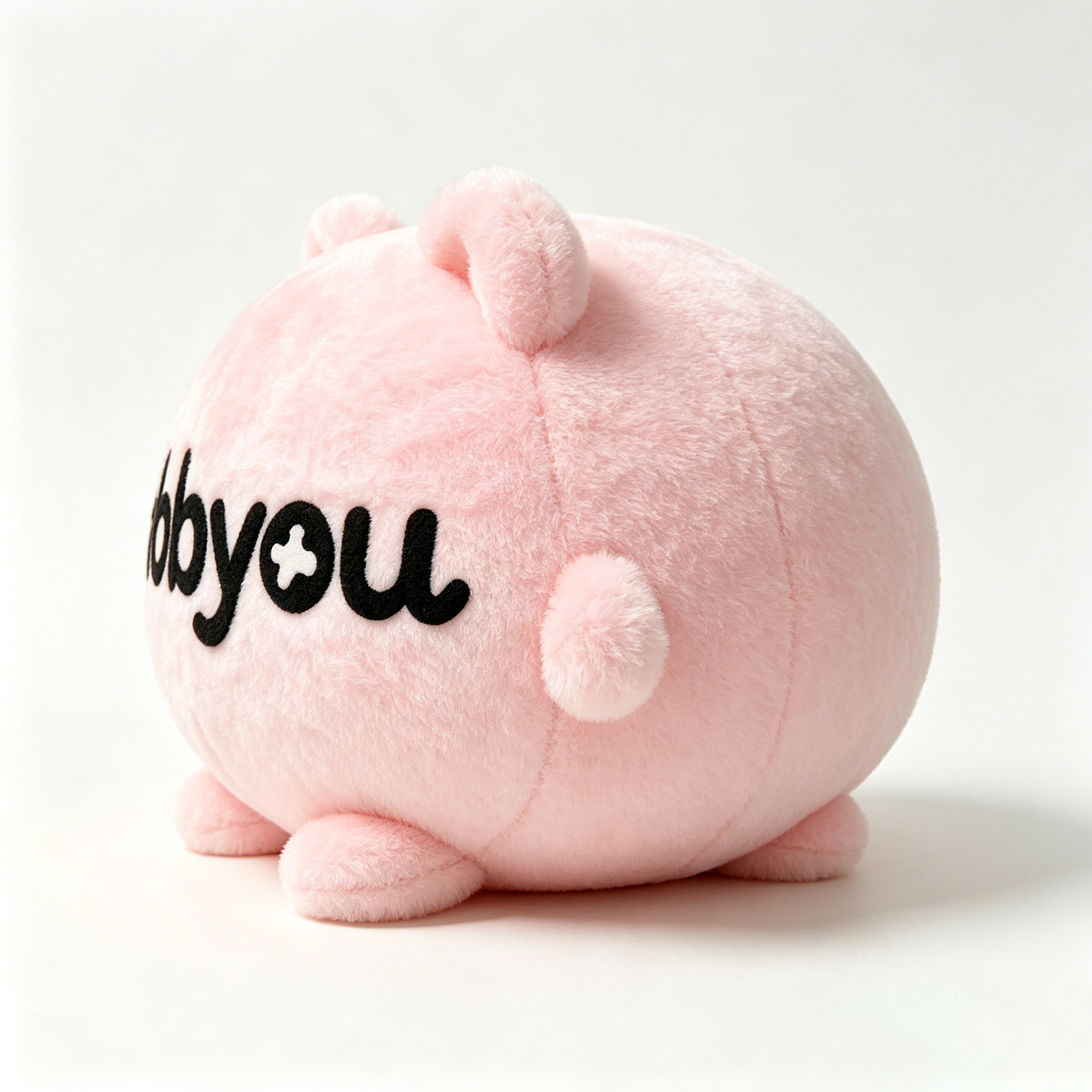 Hobbyou Soft Pink Round Plush Pillow, Cute Stuffed Animal Plushie, Squishy Hugging Toy for Kids & Adults, Decorative Throw Pillow for Bedroom, Sofa, Gifts
