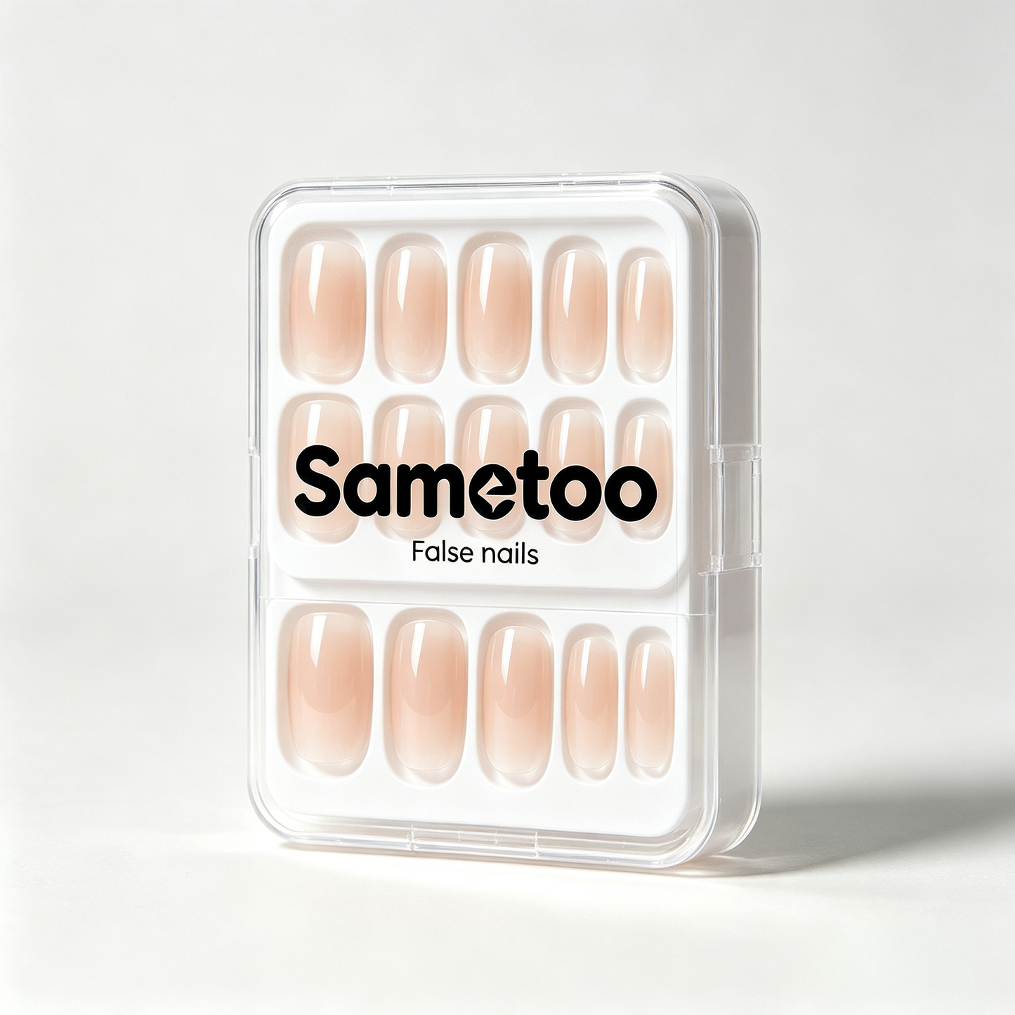 Sametoo Nude Gradient Press On False Nails, Glossy Oval Medium Fake Nail Kit With Jelly Glue, Salon-Quality Reusable Manicure Set, Quick At-Home Nail Art For Daily & Occasion Wear