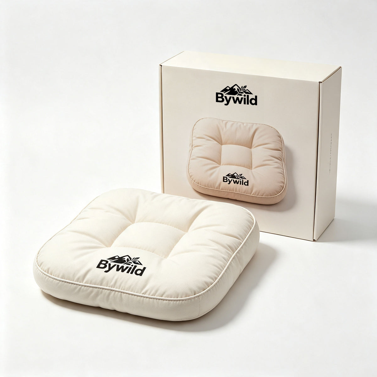 Bywild Square Thick Seat Cushion, Soft Plush Comfort Chair Pad for Office, Home, Car, Dining Chair