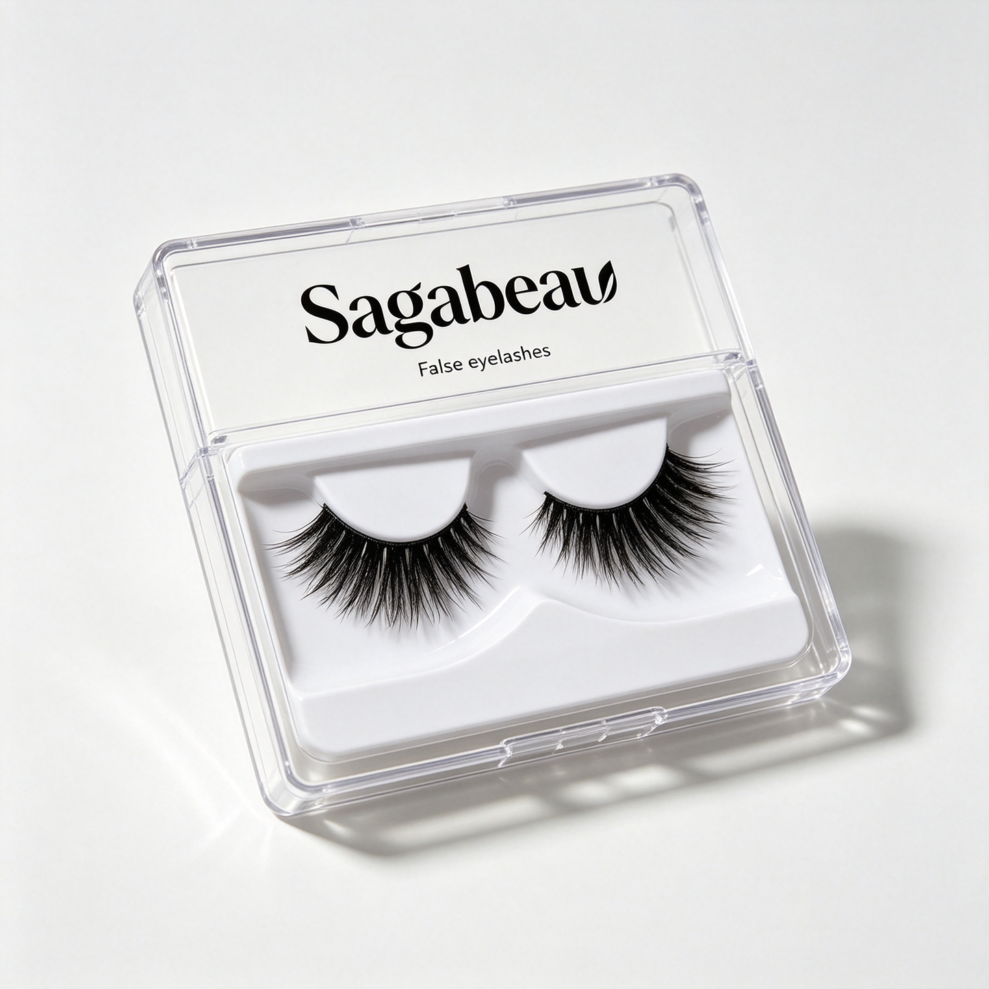 Sagabeau Wispy Fluffy False Eyelashes, Natural Volume Cat Eye Fake Lashes, Lightweight Reusable Strip Eyelashes, Soft Comfort Eye Lashes for Daily Makeup & Party Look