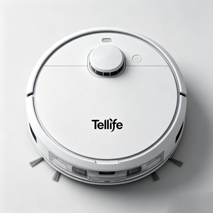 Tellife Robot Vacuum Cleaner, Smart Navigation Automatic Robotic Sweeper, Powerful Suction Self-Charging Robot Vacuum for Hardwood Floors Carpet Pet Hair