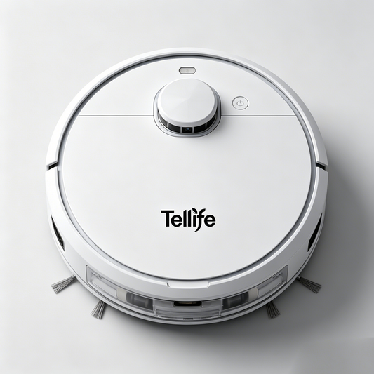 Tellife Robot Vacuum Cleaner, Smart Navigation Automatic Robotic Sweeper, Powerful Suction Self-Charging Robot Vacuum for Hardwood Floors Carpet Pet Hair