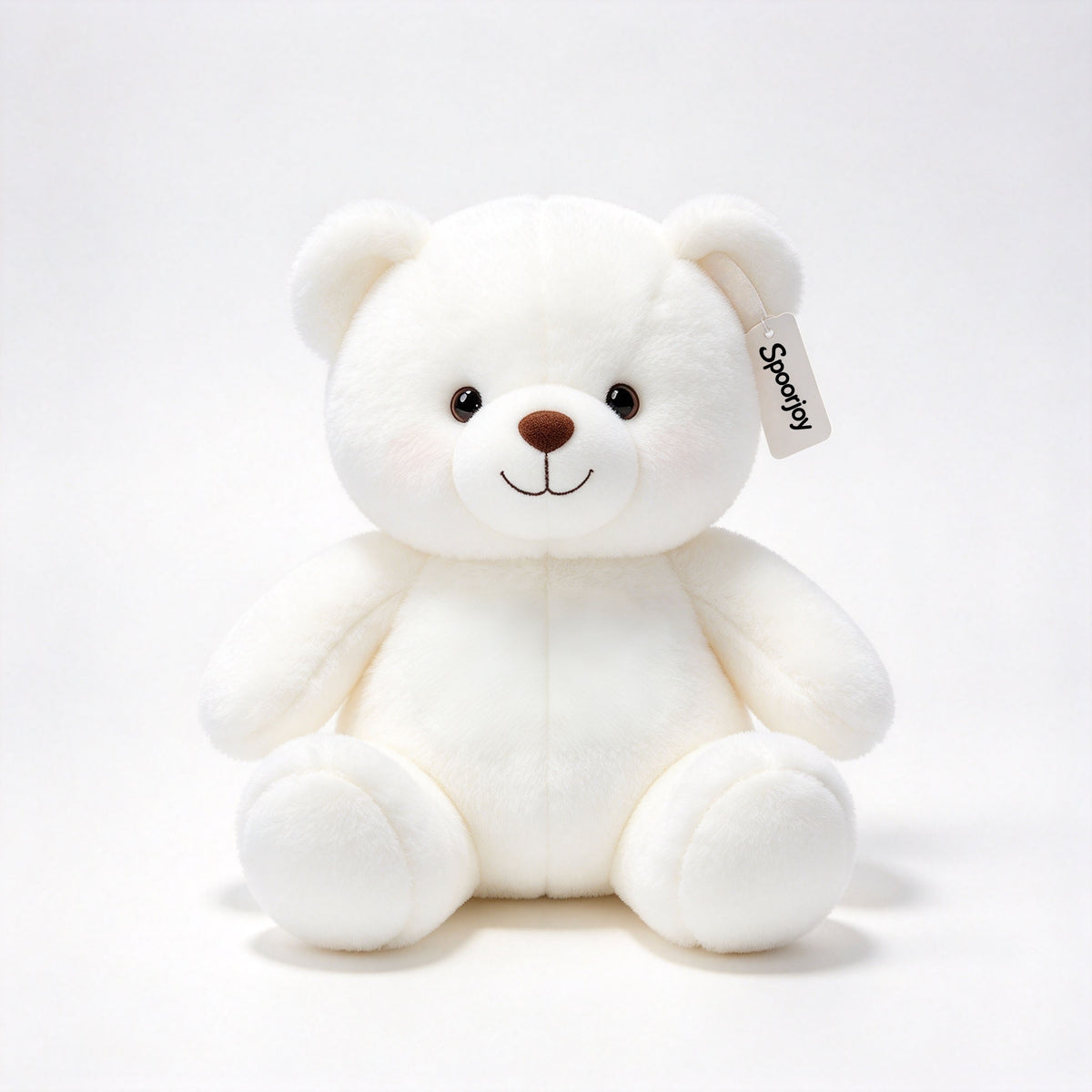 Spoorjoy White Teddy Bear Plush Toy, Soft Stuffed Animal Bear, Cute Plush Bear Gift for Kids Girls Boys and Lovers