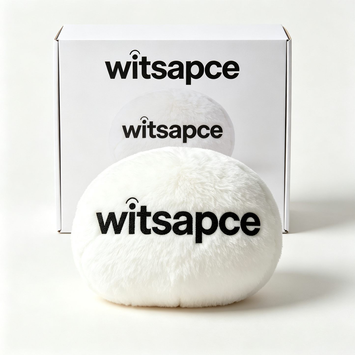 witsapce Minimalist White Plush Round Stuffed Throw Plush toys, Soft Fluffy Decorative Plush Figure Accent Ornament for Home Bedroom Decor