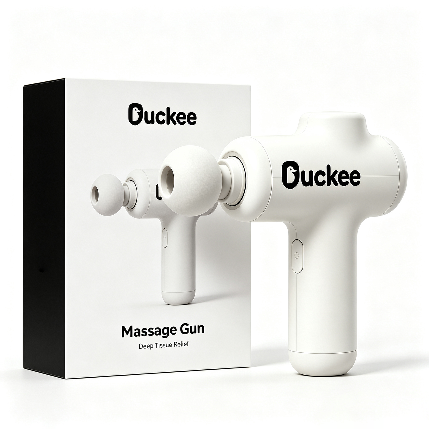 Duckee Massage Gun, Portable Deep Tissue Percussion Massager, Electric Muscle Massage Gun for Athletes, Back Neck Body Pain Relief