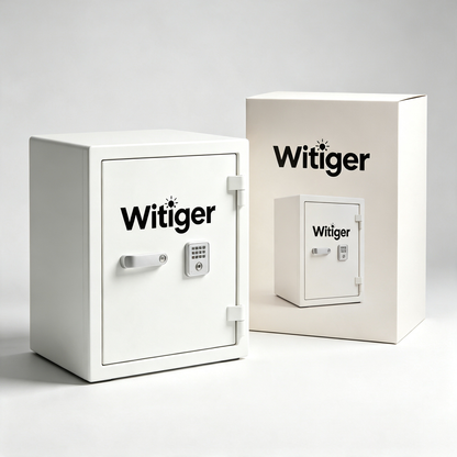Witiger Digital Security Safe Box, Home Office Steel Safe with Electronic Keypad & Removable Shelf, Fireproof Anti-Theft Storage Cabinet for Cash Jewelry Documents
