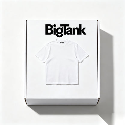 BigTank Crew Neck Short-Sleeve T-Shirt, Classic Solid White Casual Basic Tee for Men Daily Outfit