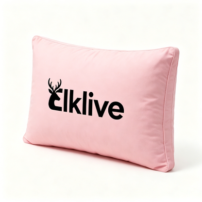 Elklive Soft Pink Rectangular Throw Pillow, Solid Decorative Accent Cushion for Sofa Bed Couch Bedroom Home Decor, Comfortable Plush Indoor Decor Pillow