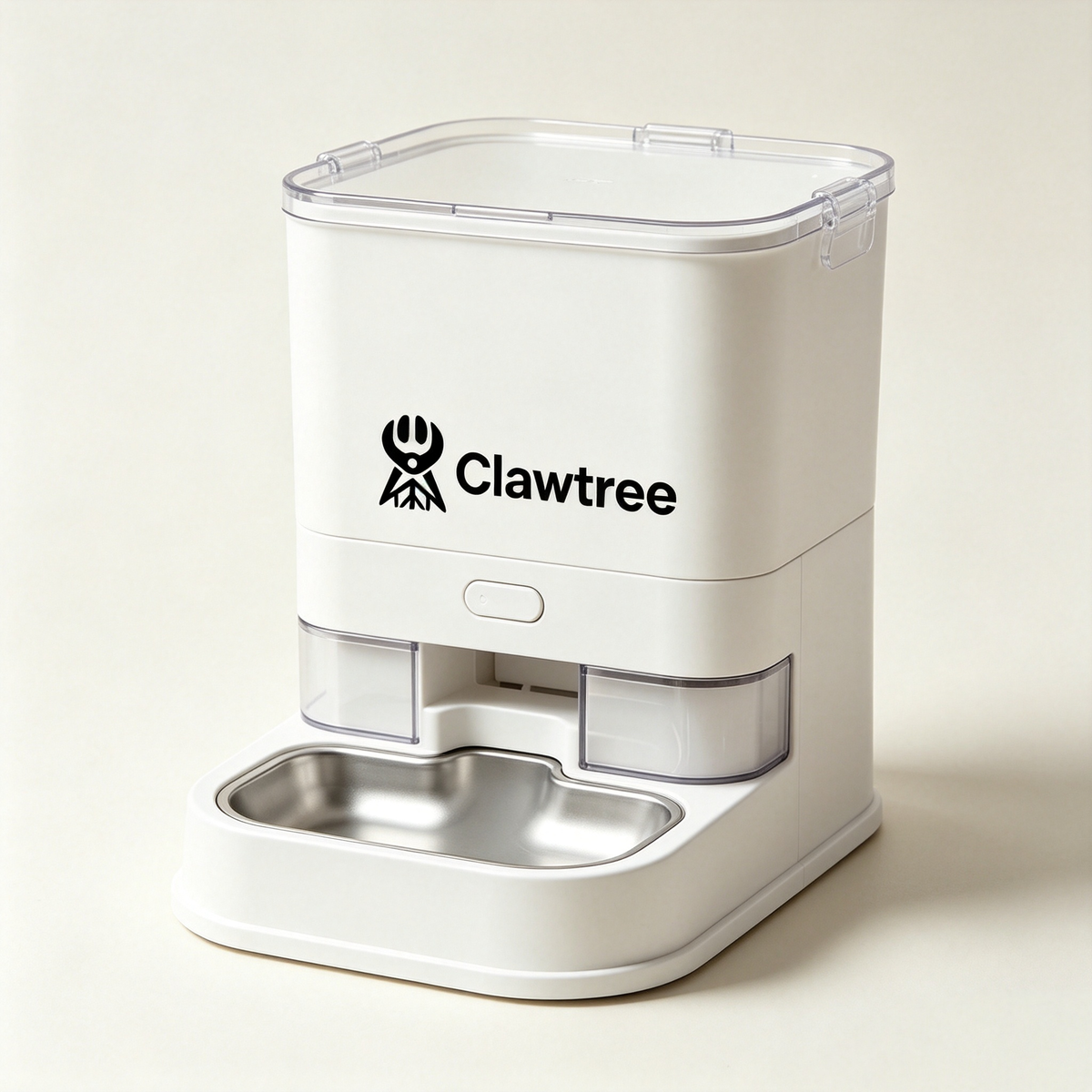 Clawtree Automatic Pet Feeder, Timed Auto Cat Dog Food Dispenser with Stainless‑Steel Bowl, Easy‑Clean Automatic Pet Food Bowl for Small & Medium Pets
