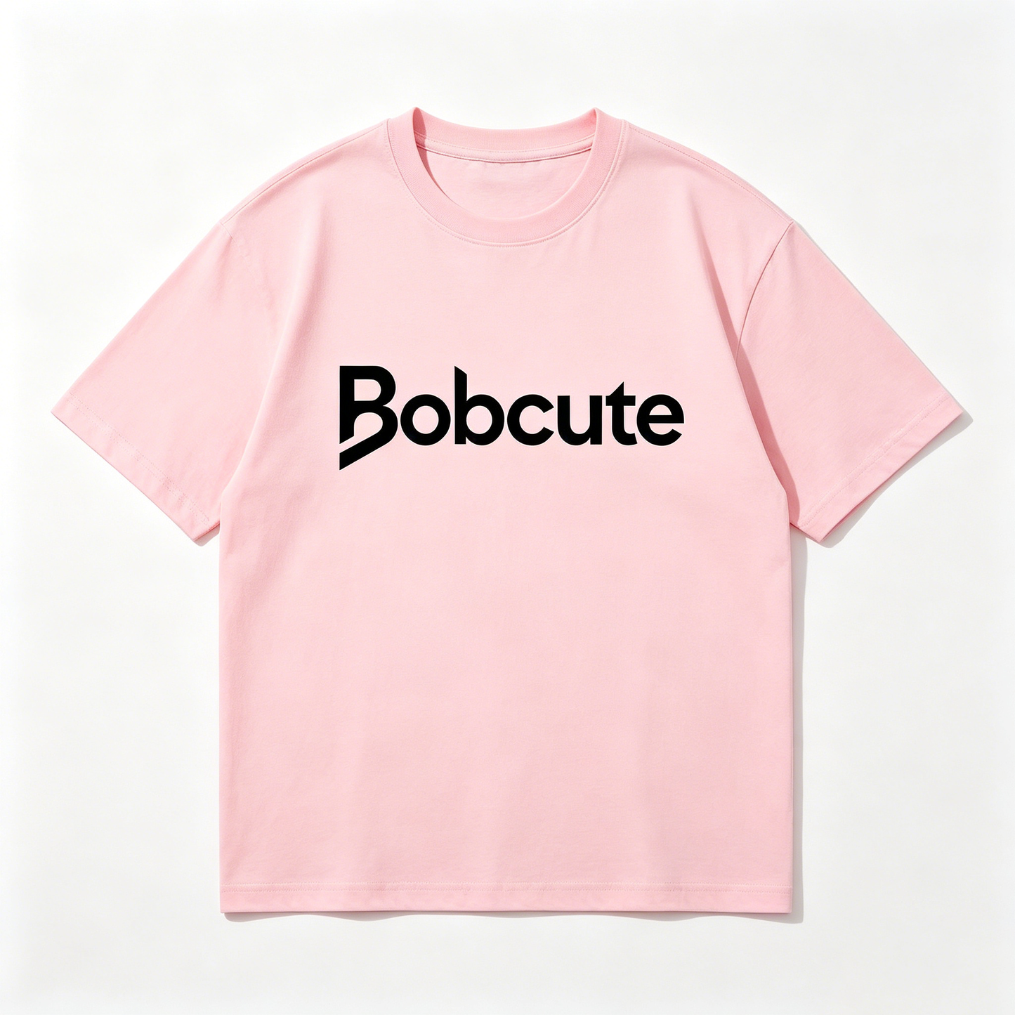 【Bobcute Pink Logo T-shirts】—— Trendy Comfort Essential for Daily Casual Wear