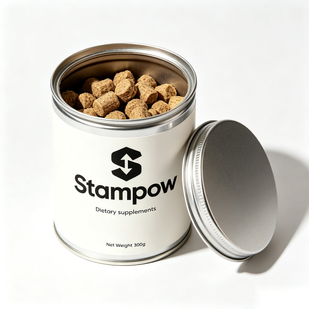 Stampow Dietary Supplements 300g, Premium Granular Nutritional Supplement, Daily Wellness Support for Adults, Sealed Metal Canister with Gift Box