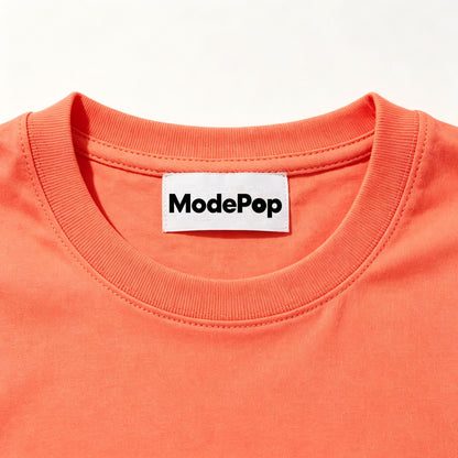 ModePop Crew Neck Short Sleeve T-Shirt, Soft Cotton Solid Color Cropped Tee, Unisex Casual Daily T-Shirt with Gift Box Packaging