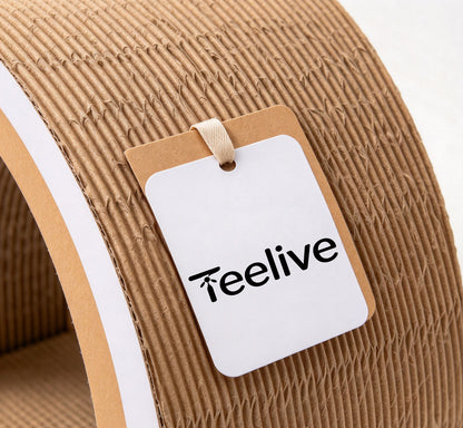 Teelive Cat Scratching Pad, Arch Shape Corrugated Cardboard Cat Scratcher House, Durable Cat Scratching Shelter Bed for Indoor Cats