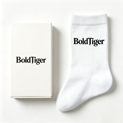 BoldTiger Men’s Ribbed Mid Calf Crew Socks, Soft Breathable Casual Athletic Daily Wear Socks, 4 Pairs Pack