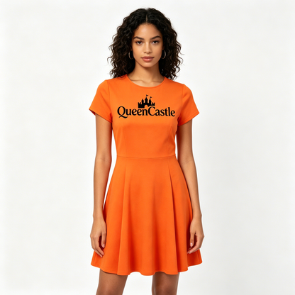 【QueenCastle Orange A-line Dress】—— Practical Choice of Daily Wear & Fashion Aesthetics