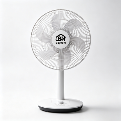 Bayhom Oscillating Table Fan, Quiet Operation Desktop Cooling Fan with Rotary Control, Compact Small Electric Fan for Indoor Home‑Use