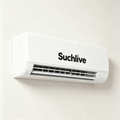 Suchlive Wall Mount Split Air Conditioner, Full Room Even Cooling Wall AC Unit, Multi-Function Quiet Home Air Conditioner, Ideal Cooling Solution for Bedroom, Apartment & Living Room All Summer Long