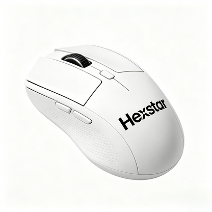 Hexstar Wireless Gaming Mouse, Rechargeable Dual Mode Bluetooth & 2.4G Wireless Computer Mouse, Adjustable DPI, Ergonomic Grip, Anti-Slip Side Grips for PC Laptop Mac Gaming & Office Work