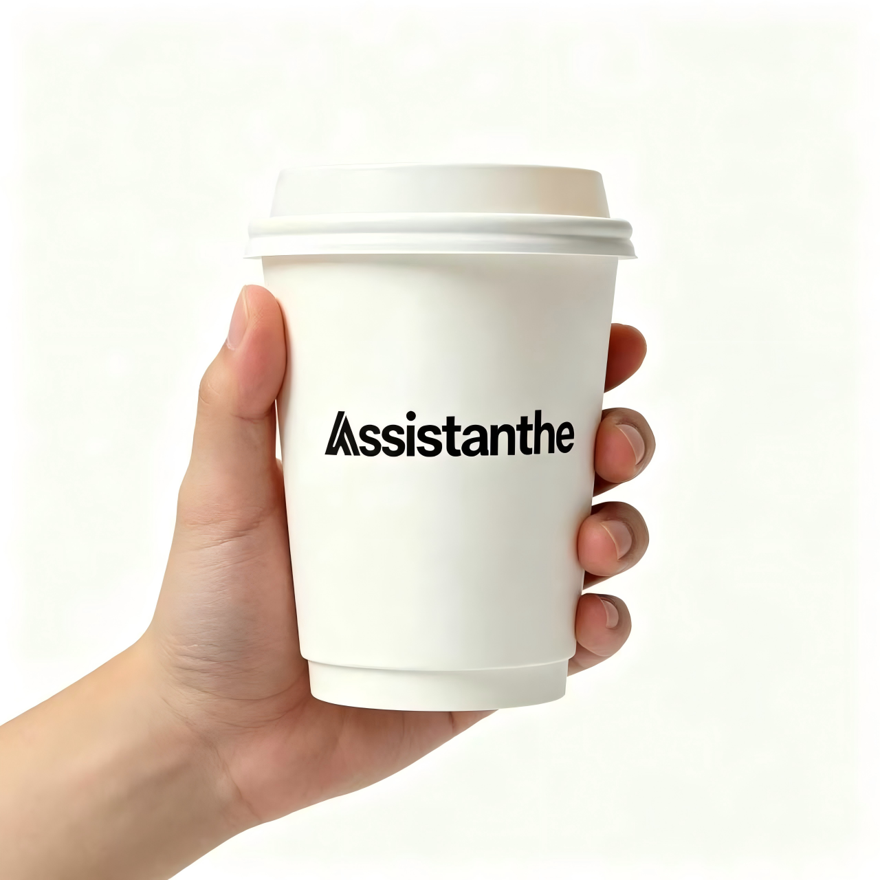 Assistanthe  Disposable Paper Coffee Cups with Lids, 12oz Insulated Hot Cups, Leak-Proof, Eco-Friendly for Coffee, Tea, Hot Chocolate, White