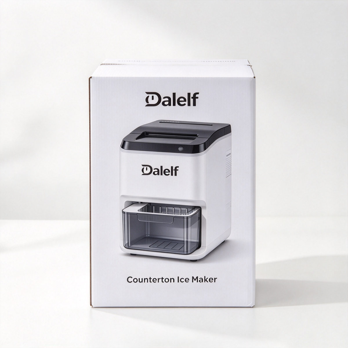 Dalelf Countertop Ice Maker Machine, Portable Compact Ice Machine for Home Kitchen Counter, Self‑Cleaning Ice Maker for Party Bar RV Daily Use