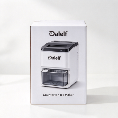 Dalelf Countertop Ice Maker Machine, Portable Compact Ice Machine for Home Kitchen Counter, Self‑Cleaning Ice Maker for Party Bar RV Daily Use