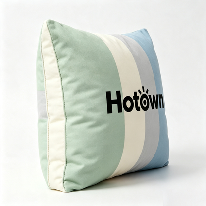 Hotown Pastel Vertical Striped Throw Pillow Soft Decorative Square Cushion for Sofa Bed Couch, Vacuum Compressed Packaging