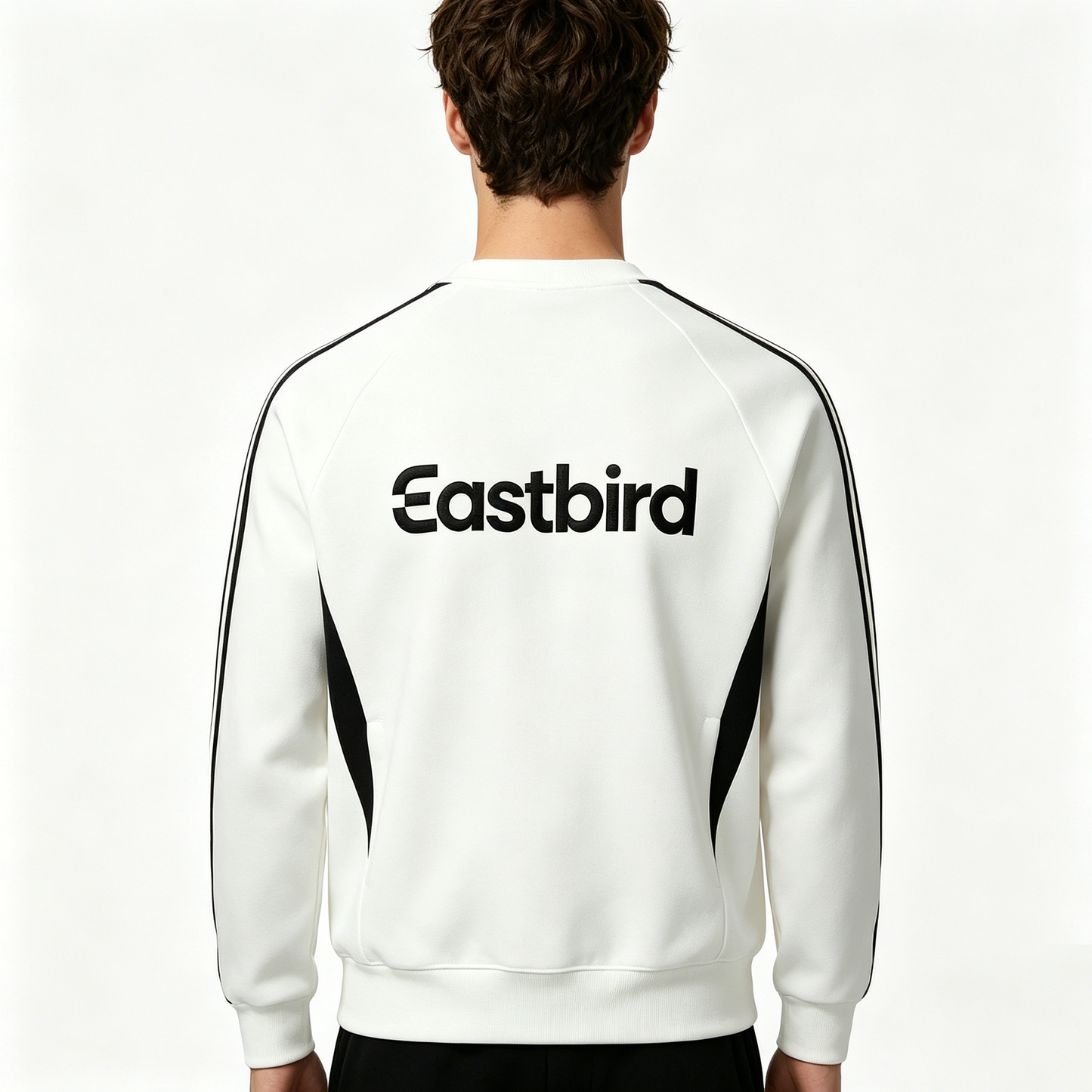 【Eastbird Striped Crew Neck Sweatshirt】—— Sporty Comfort for Daily & Athletic Wear
