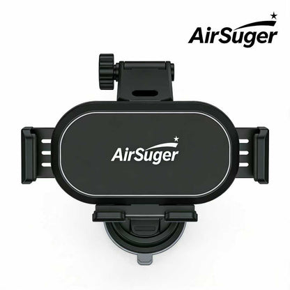 AirSuger Car Phone Mount, Universal Dashboard Windshield Phone Holder with Strong Suction Cup, Adjustable Hands-Free Cell Phone Stand for iPhone, Samsung, All Smartphones