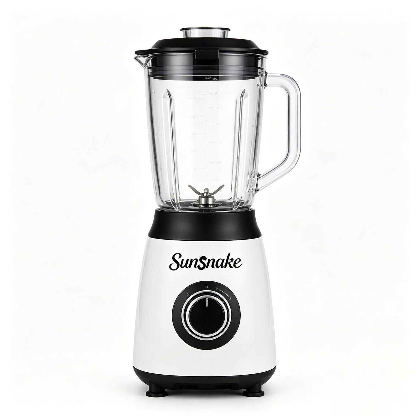 Sunsnake Countertop Blender, 500W High-Speed Smoothie Blender with 40oz Glass Jar, Multi-Function for Shakes, Smoothies & Food Prep, 3 Speed Settings