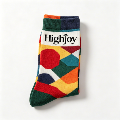 【Highjoy Geometric Crew Socks】—— The Perfect Blend of Fun & Daily Comfort