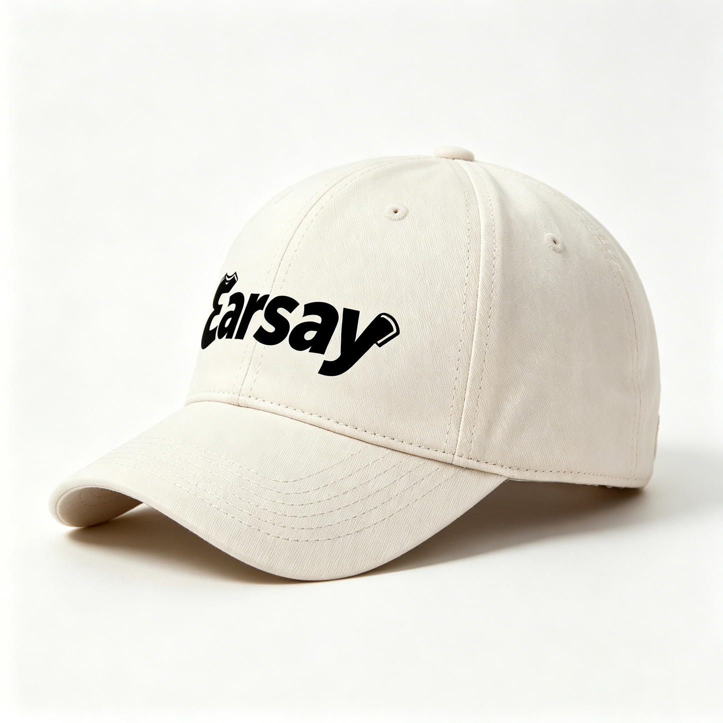 Earsay Unisex Cotton Baseball Dad Hat, Soft Washed Cream Curved Brim Cap, Adjustable Breathable Casual Sun Hat for Men Women Street Outdoor Sports