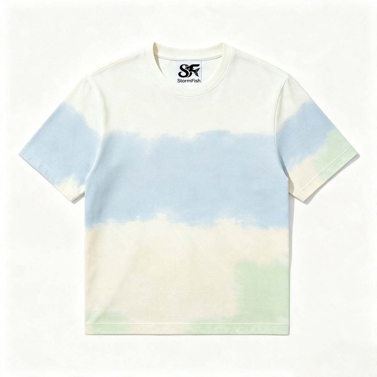 StormFish Tie‑Dye Short‑Sleeve Crew Neck T‑Shirt, Casual Loose Fit Soft Lightweight Summer Tee