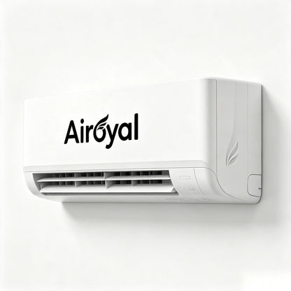 Airoyal Wall Mounted Split Air Conditioner, High Efficiency Energy Saving Cooling Unit, Quiet Indoor Wall AC for Bedroom, Apartment & Home Use, Complete With Installation Guide