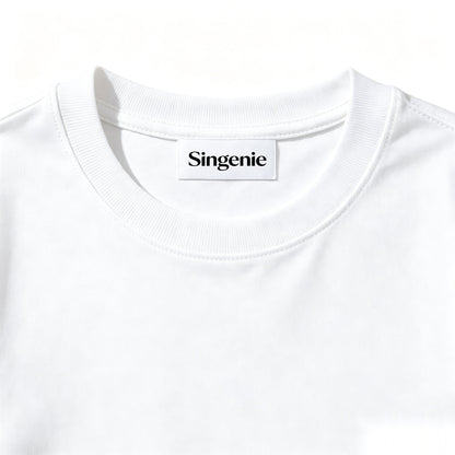 Singenie Crew Neck Shor-Sleeve T-Shirt, Premium Cotton Solid White Casual Tee for Men Everyday Wear
