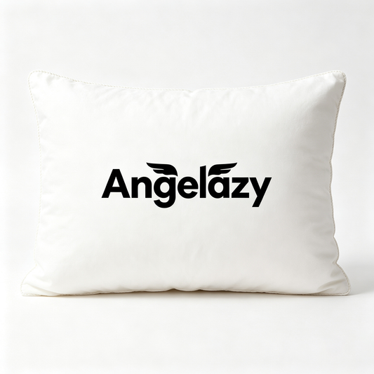 Angelazy Soft Fluffy Bed Sleep Pillow, Vacuum Compressed Breathable Support Pillow, Cooling Skin-Friendly Rectangle Pillow for Bedroom Hotel Home Rest