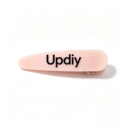 Updiy Hair Barrettes for Women, Solid Pink Non-slip Duckbill Hair Clips, Styling Sectioning Hair Barrettes for Makeup Washing Face Daily Hairstyle