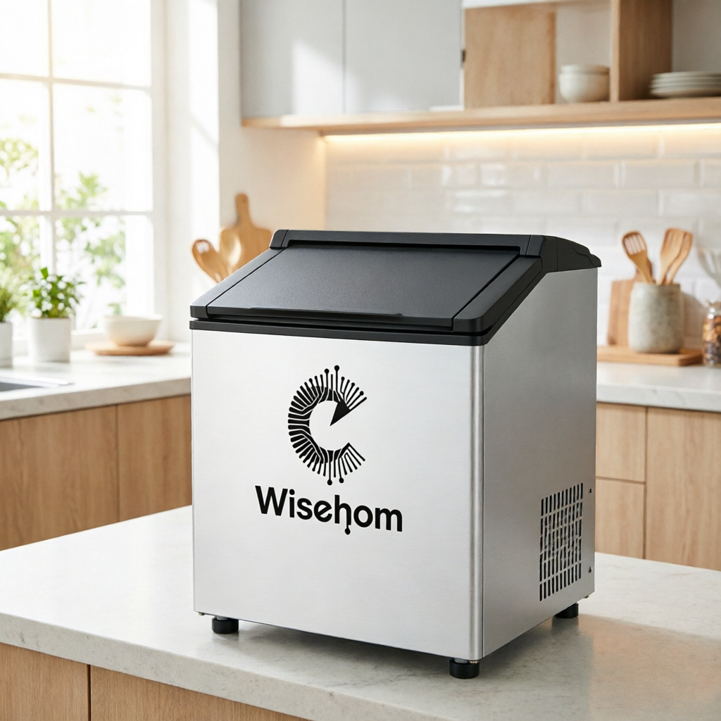 C Wisehom Commercial & Residential Stainless Steel Ice Maker, Automatic Fast Ice Making Machine, High Capacity Under Counter Ice Machine for Bar, Home, Restaurant