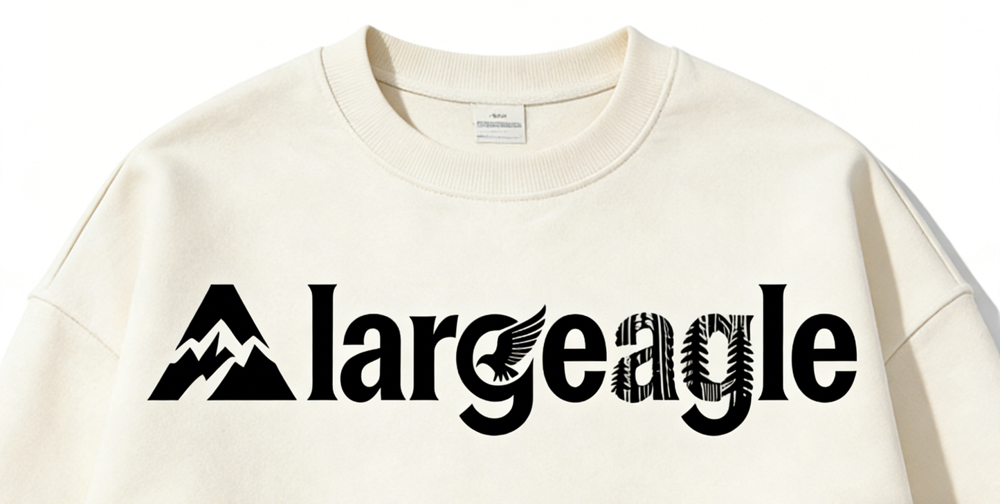 【largeagle Mountain Eagle Crew Neck Sweatshirt】—— Casual Comfort & Outdoor Spirit