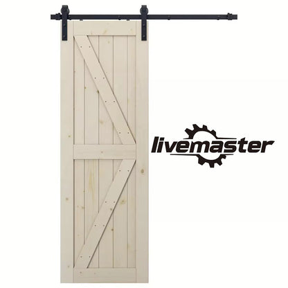 【livemaster Wooden Sliding Barn Door】—— Classic Farmhouse Style for Modern Spaces