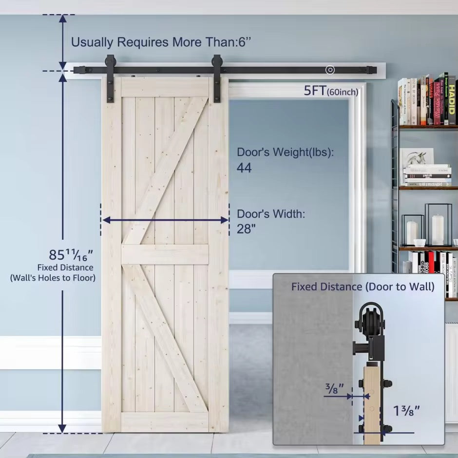 【livemaster Wooden Sliding Barn Door】—— Classic Farmhouse Style for Modern Spaces