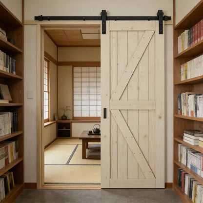 【livemaster Wooden Sliding Barn Door】—— Classic Farmhouse Style for Modern Spaces