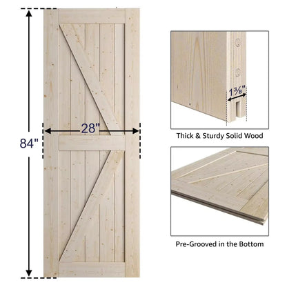 【livemaster Wooden Sliding Barn Door】—— Classic Farmhouse Style for Modern Spaces
